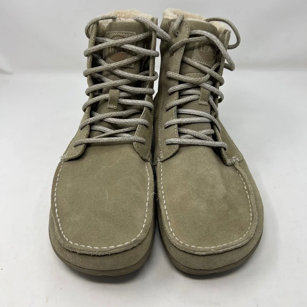 Lems Telluride Boot Limestone Suede Barefoot Winter Boots Mens 15 LEMS601